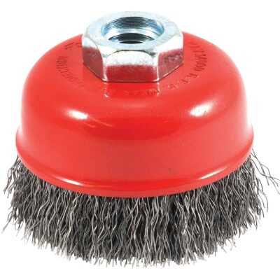 Forney 2-3/4 In. Crimped .014 In. Angle Grinder Wire Brush