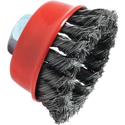 Forney 2-3/4 In. Knotted .020 In. Angle Grinder Wire Brush